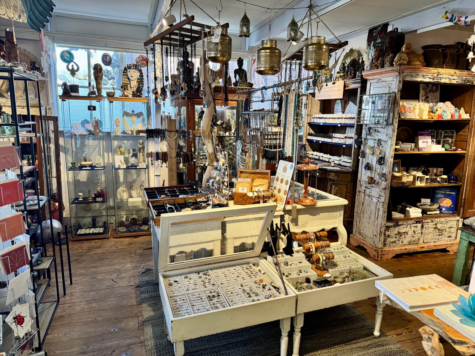 Sieraden en edelstenen display